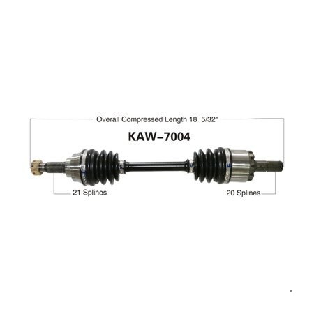 Wide Open OE Replacement CV Axle for KAW FRONT L KVF360 PRAIRIE 4X 03-12 KAW-7004